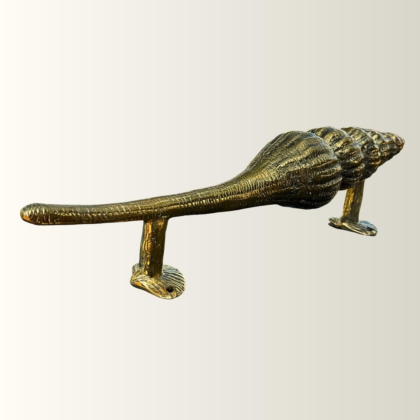 Bronze Seashell Door Handle: Nautical Doorpull, Lost Cast Wax Bronze