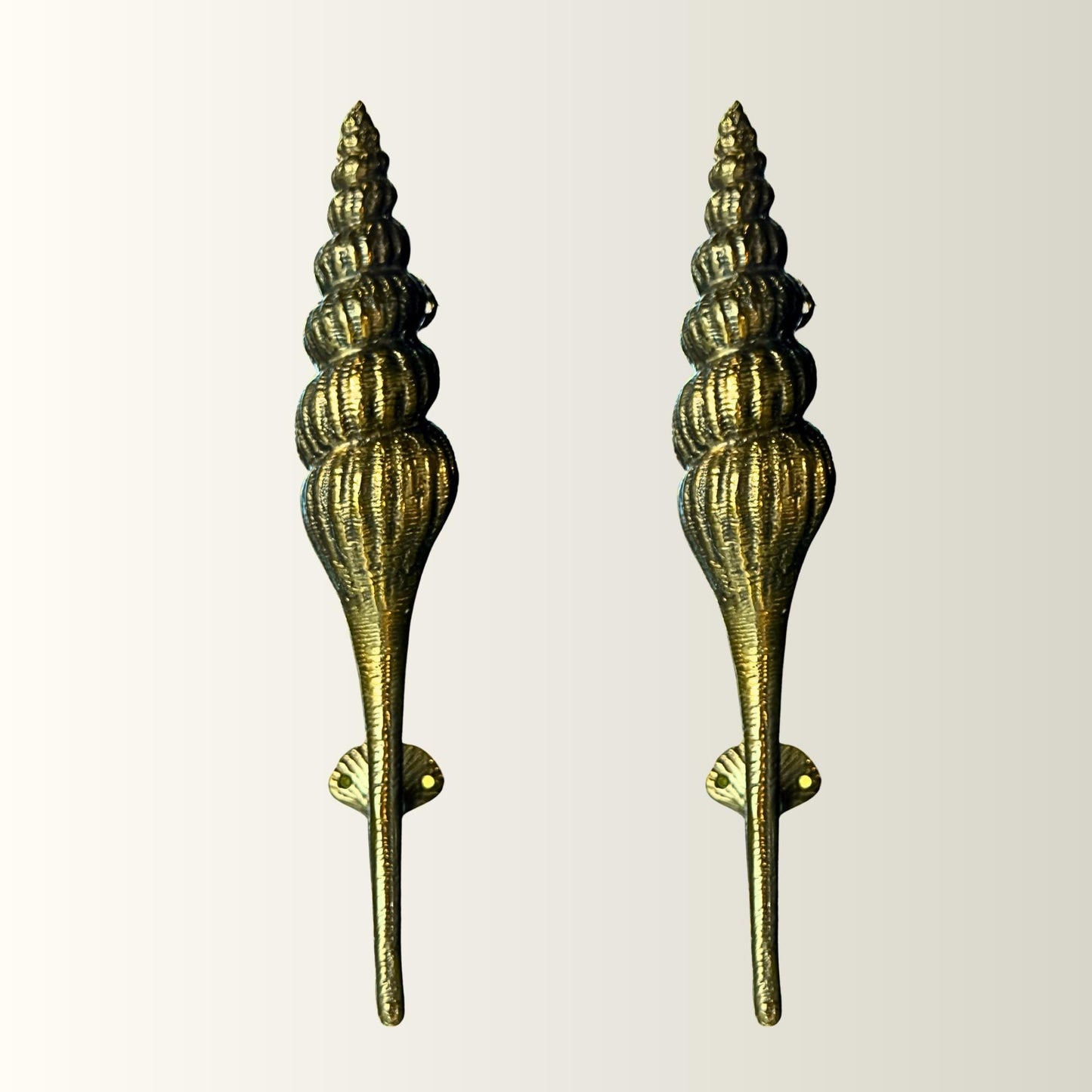 Bronze Seashell Door Handle: Nautical Doorpull, Lost Cast Wax Bronze