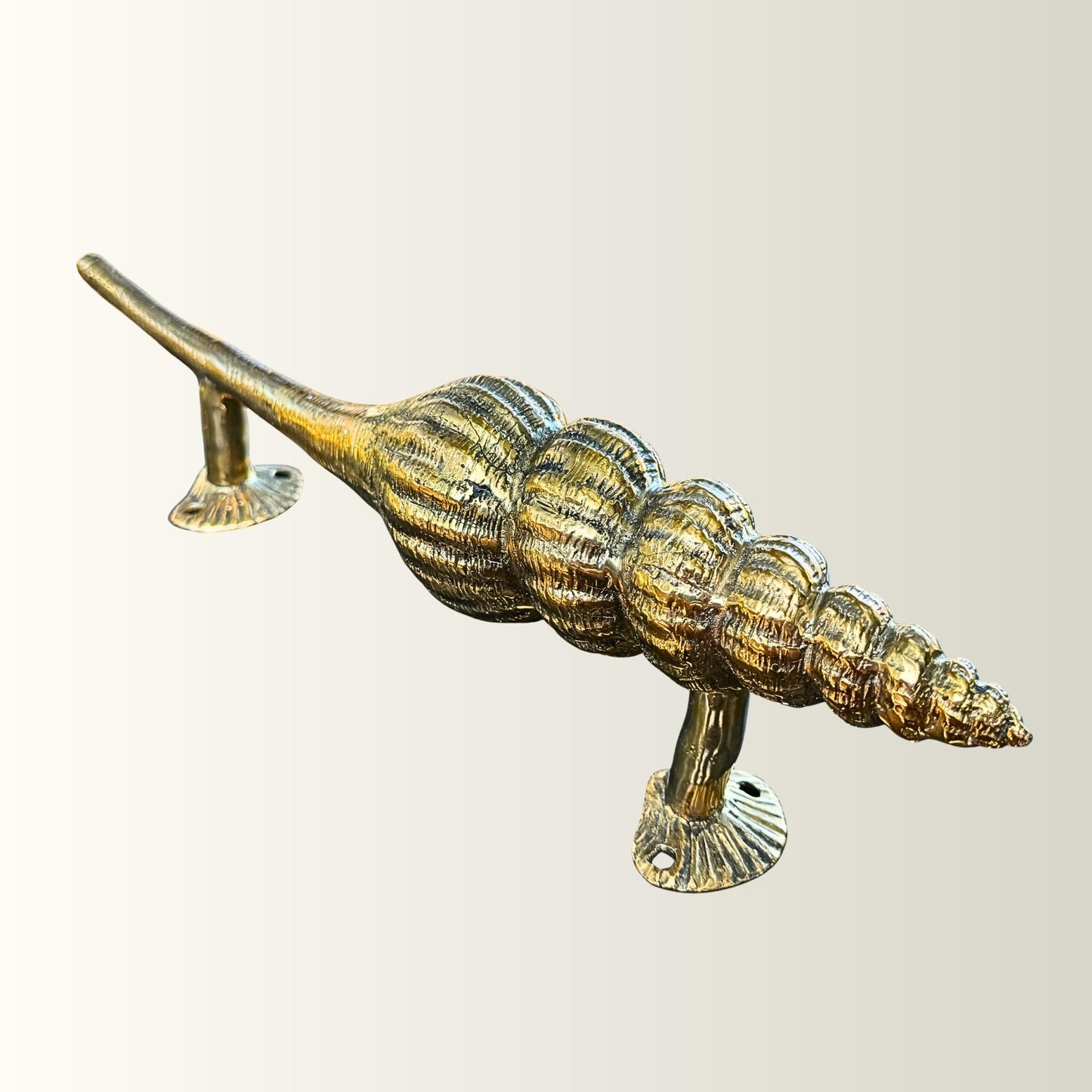 Bronze Seashell Door Handle: Nautical Doorpull, Lost Cast Wax Bronze