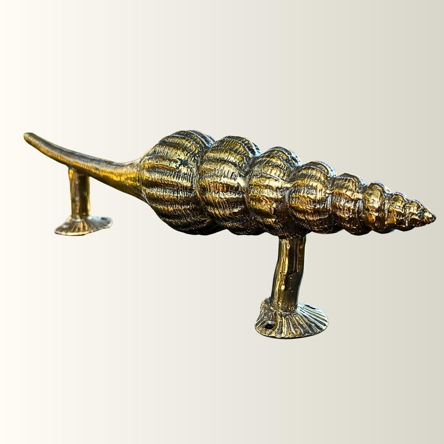 Bronze Seashell Door Handle: Nautical Doorpull, Lost Cast Wax Bronze