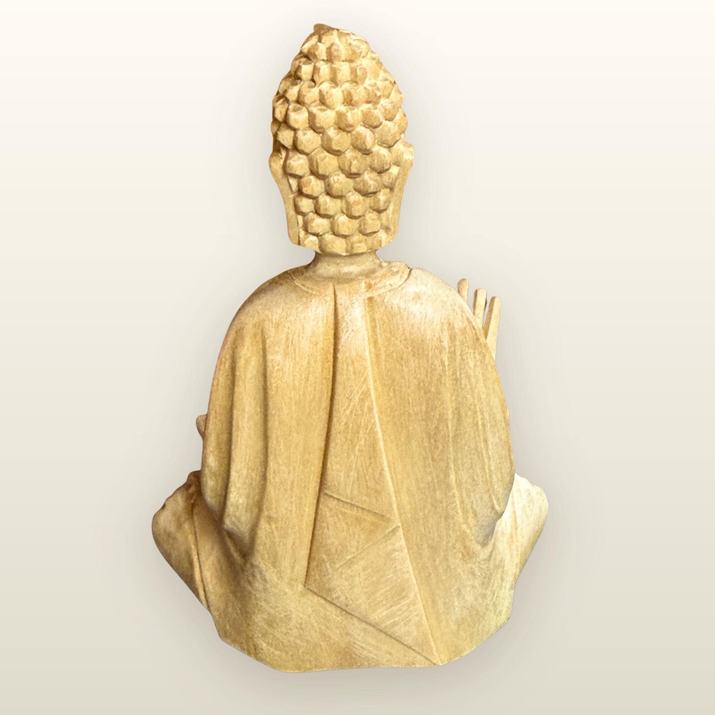 Teaching Buddha Sculpture Hand Carved Wood - Balinese Wood Carving - Buddhist Art