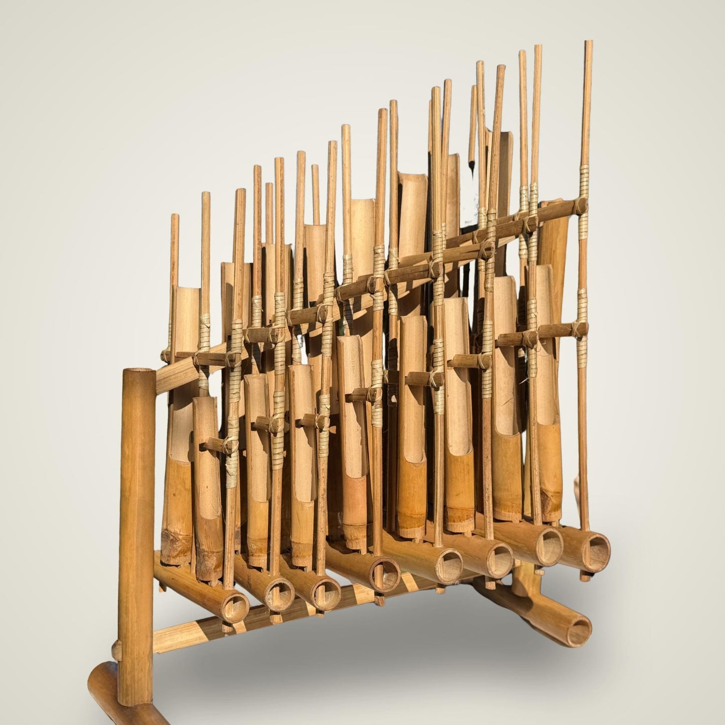 Bamboo Angklung Traditional Percussion Musical Instrument - Indonesian Rindik Gamalan Music