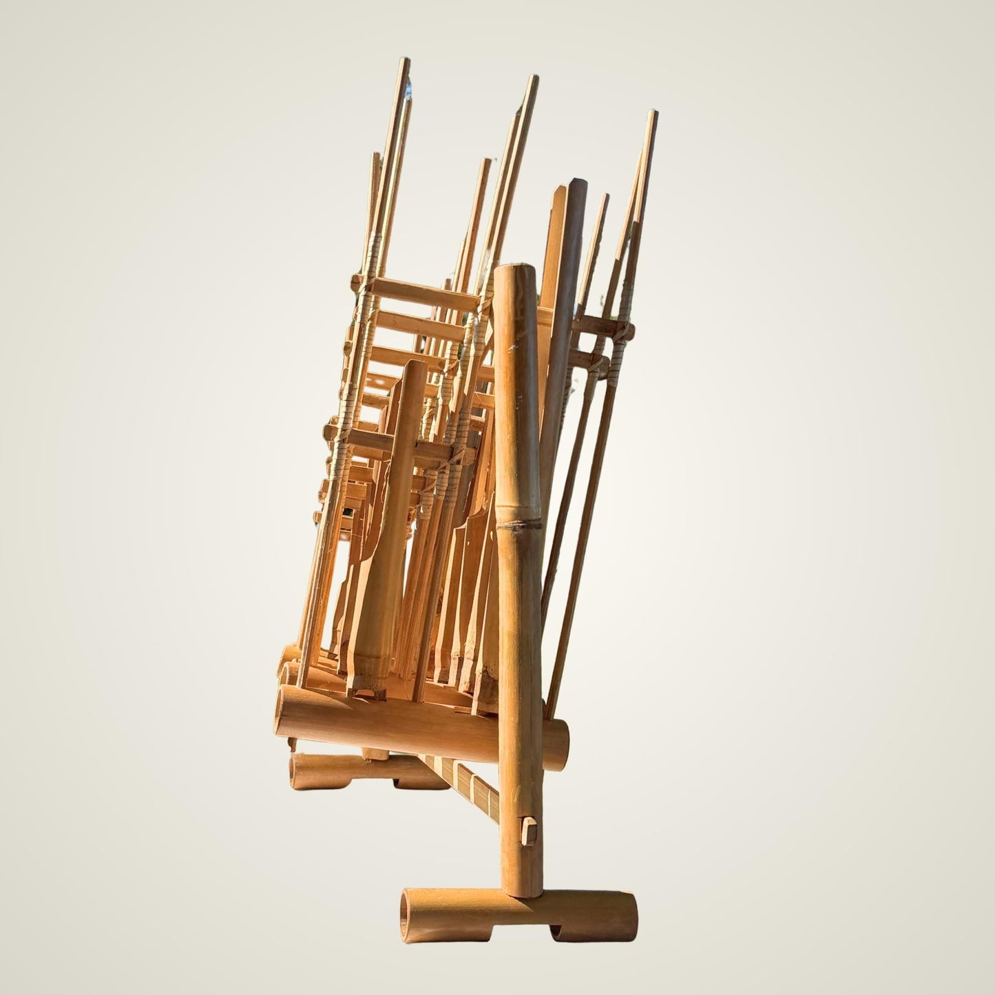 Bamboo Angklung Traditional Percussion Musical Instrument - Indonesian Rindik Gamalan Music