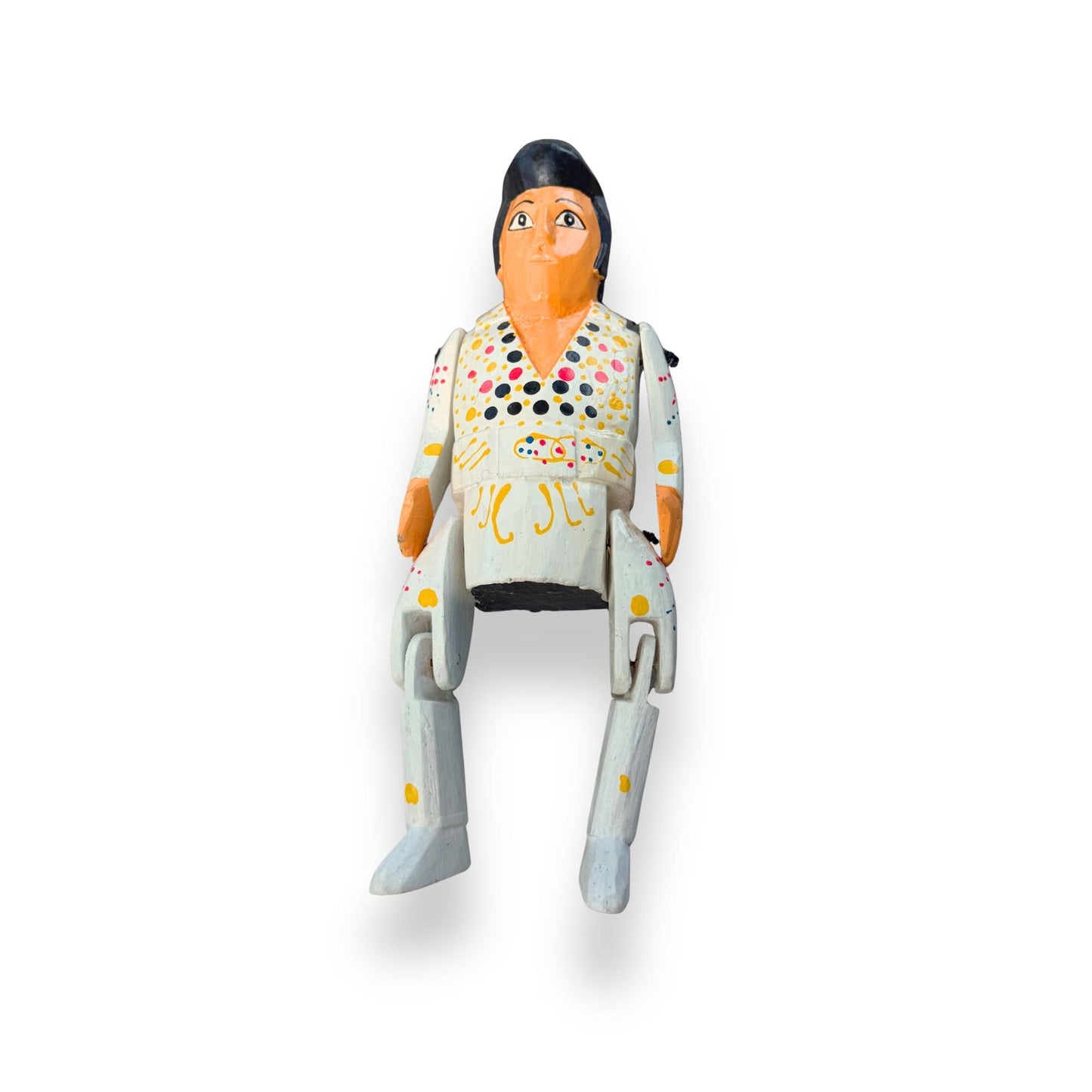 The King Elvis Shelf Sitter - Super Star Puppet Hand Painted Carved Wood