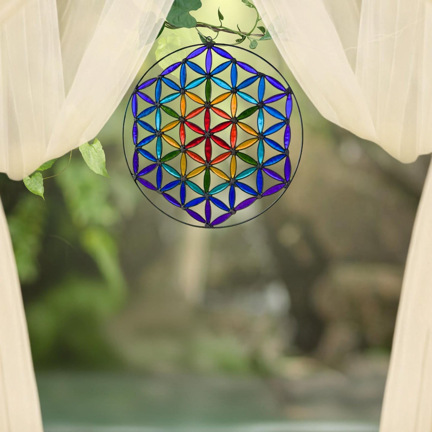 Flower of Life Sun Catcher : Mandala Sacred Geometry