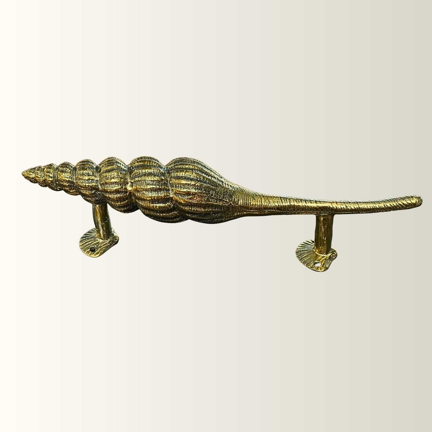 Bronze Seashell Door Handle: Nautical Doorpull, Lost Cast Wax Bronze
