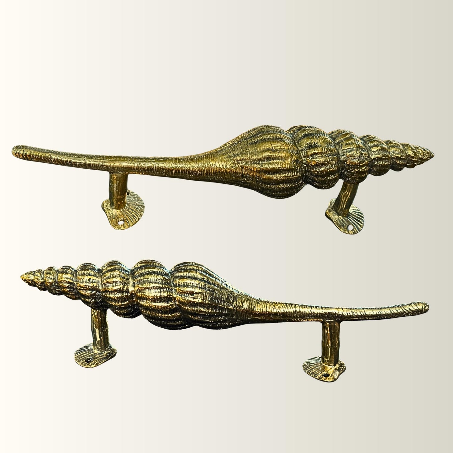 Bronze Seashell Door Handle: Nautical Doorpull, Lost Cast Wax Bronze