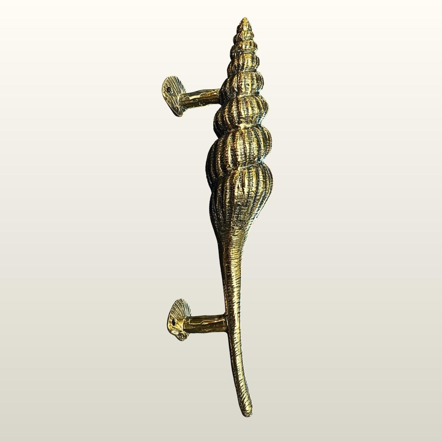 Bronze Seashell Door Handle: Nautical Doorpull, Lost Cast Wax Bronze
