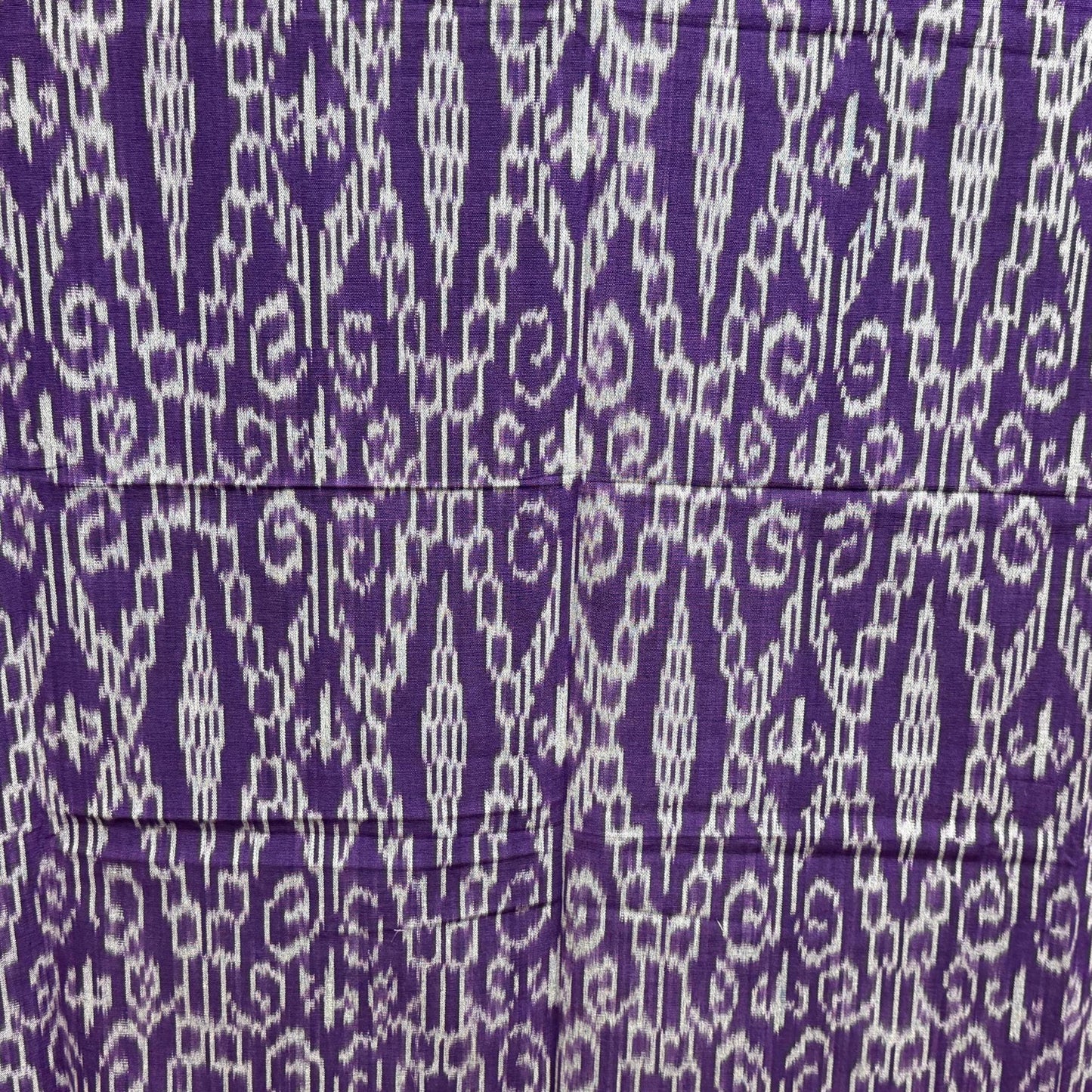 Hand woven Purple & gray Ikat Cotton Tapestry: Hand Loomed Indonesian Blanket (45x90)