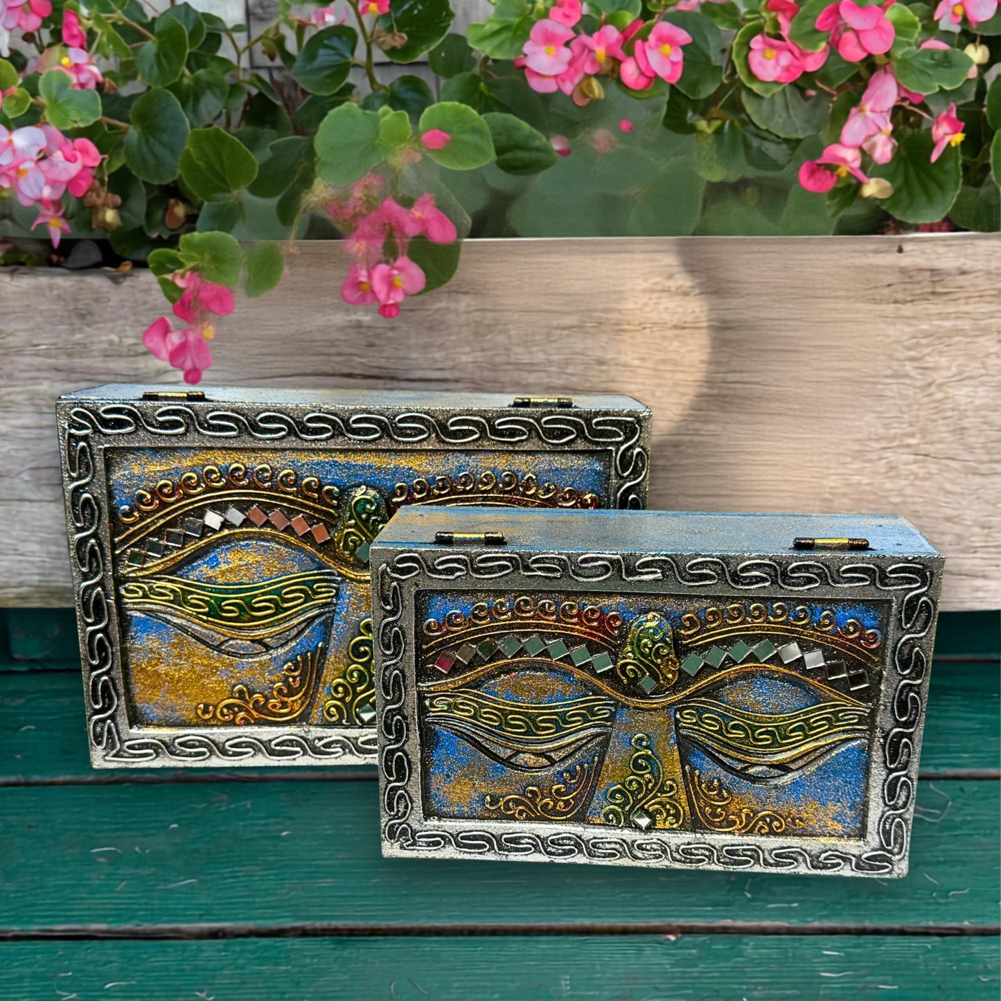 Eyes of Buddha Hand Carved Jewelry Stash Box: Handmade Balinese Art