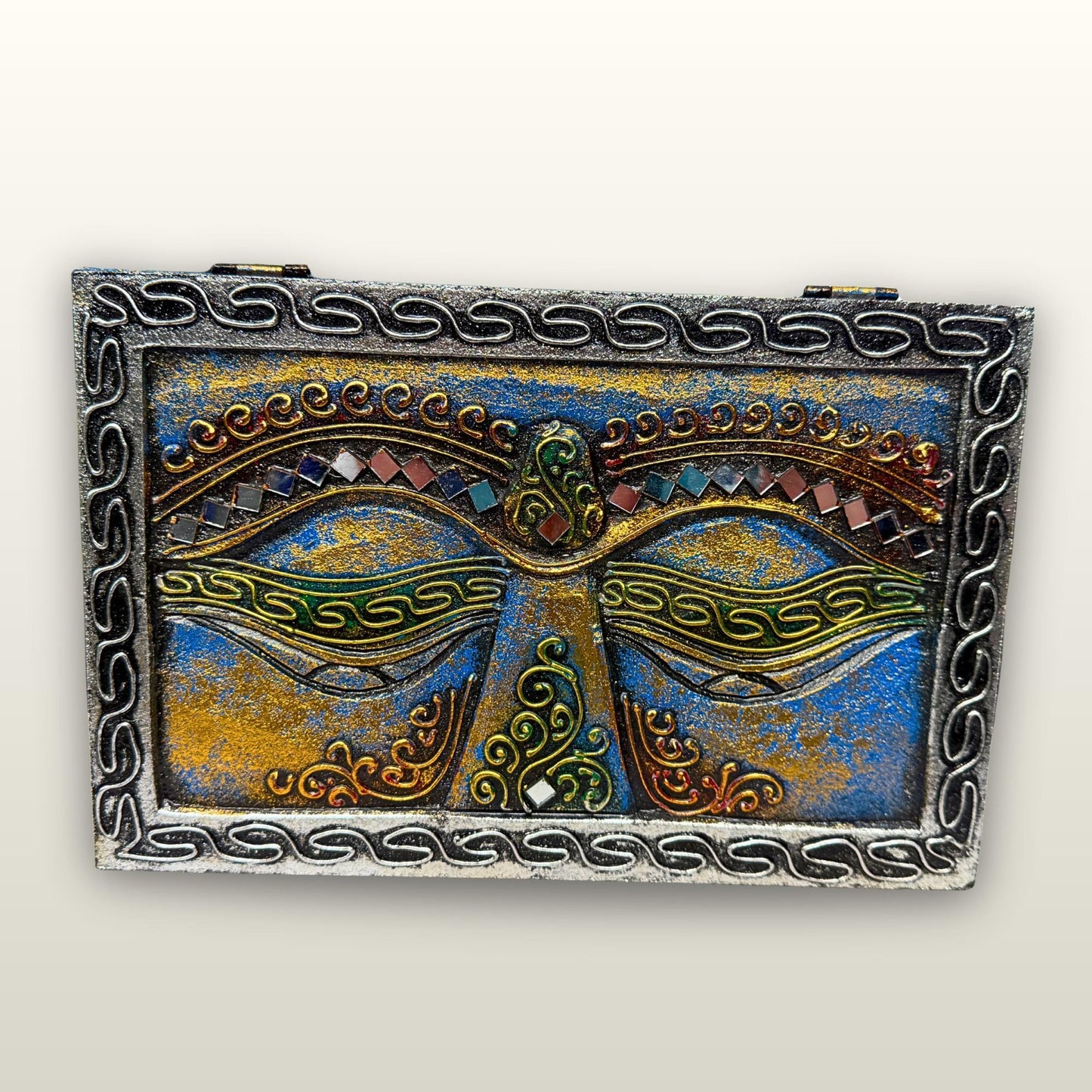 Eyes of Buddha Hand Carved Jewelry Stash Box: Handmade Balinese Art