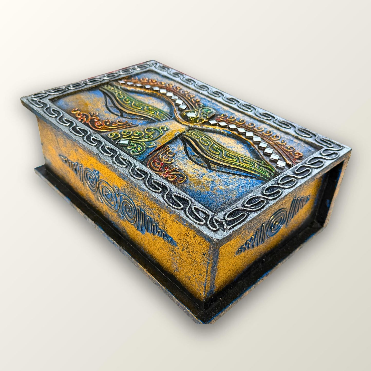 Eyes of Buddha Hand Carved Jewelry Stash Box: Handmade Balinese Art