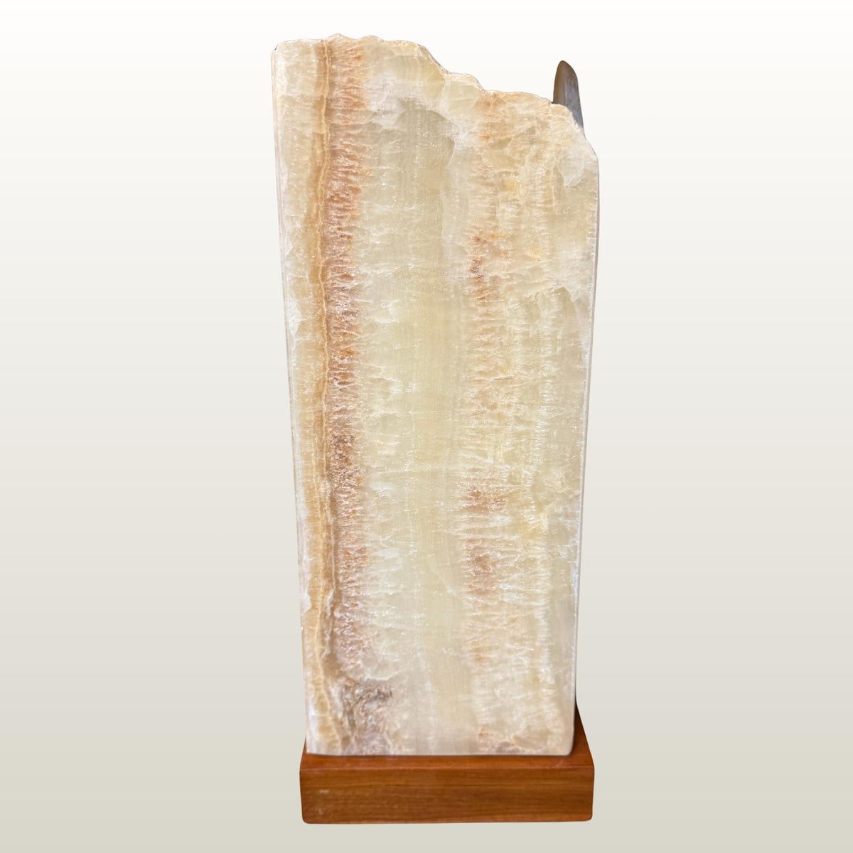 Onyx  Gemstone Table Lamp: Raw Edge Crystal Matrix Accent Light