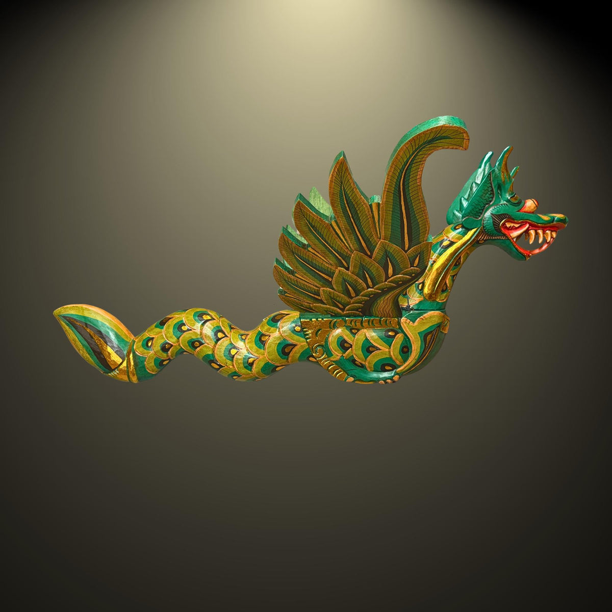 Huge Bali Winged Dragon Naga Flying Mobile Demon Chaser Balinese folk Art 42"