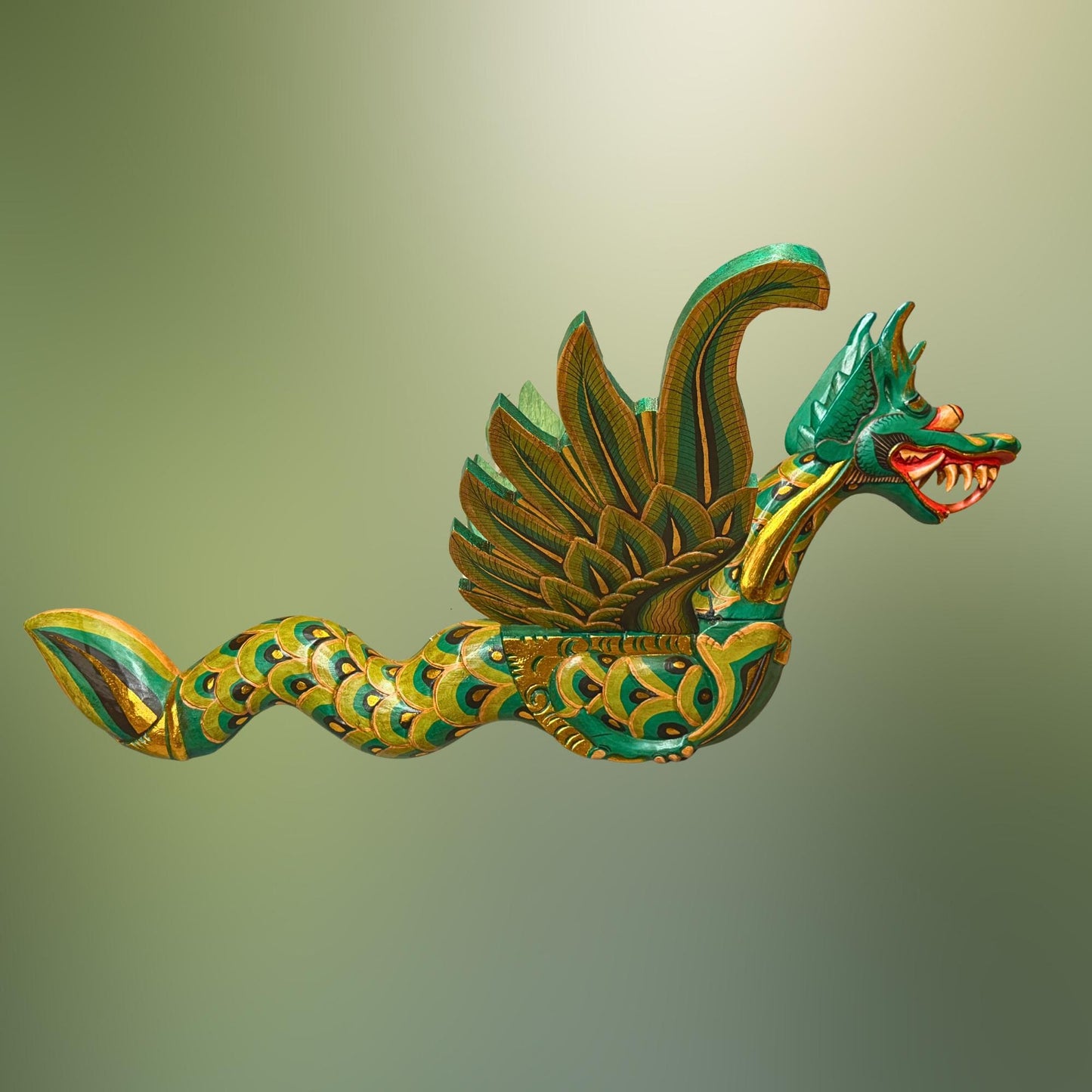 Huge Bali Winged Dragon Naga Flying Mobile Demon Chaser Balinese folk Art 42"