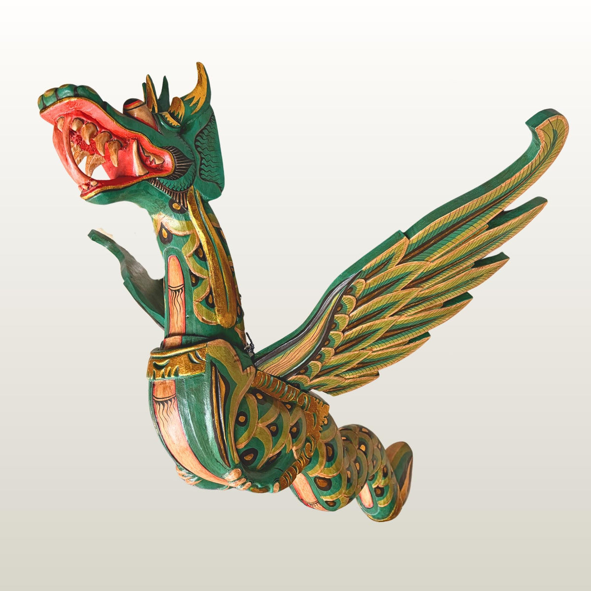 Huge Bali Winged Dragon Naga Flying Mobile Demon Chaser Balinese folk Art 42"