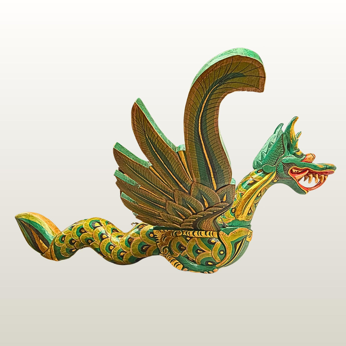 Huge Bali Winged Dragon Naga Flying Mobile Demon Chaser Balinese folk Art 42"
