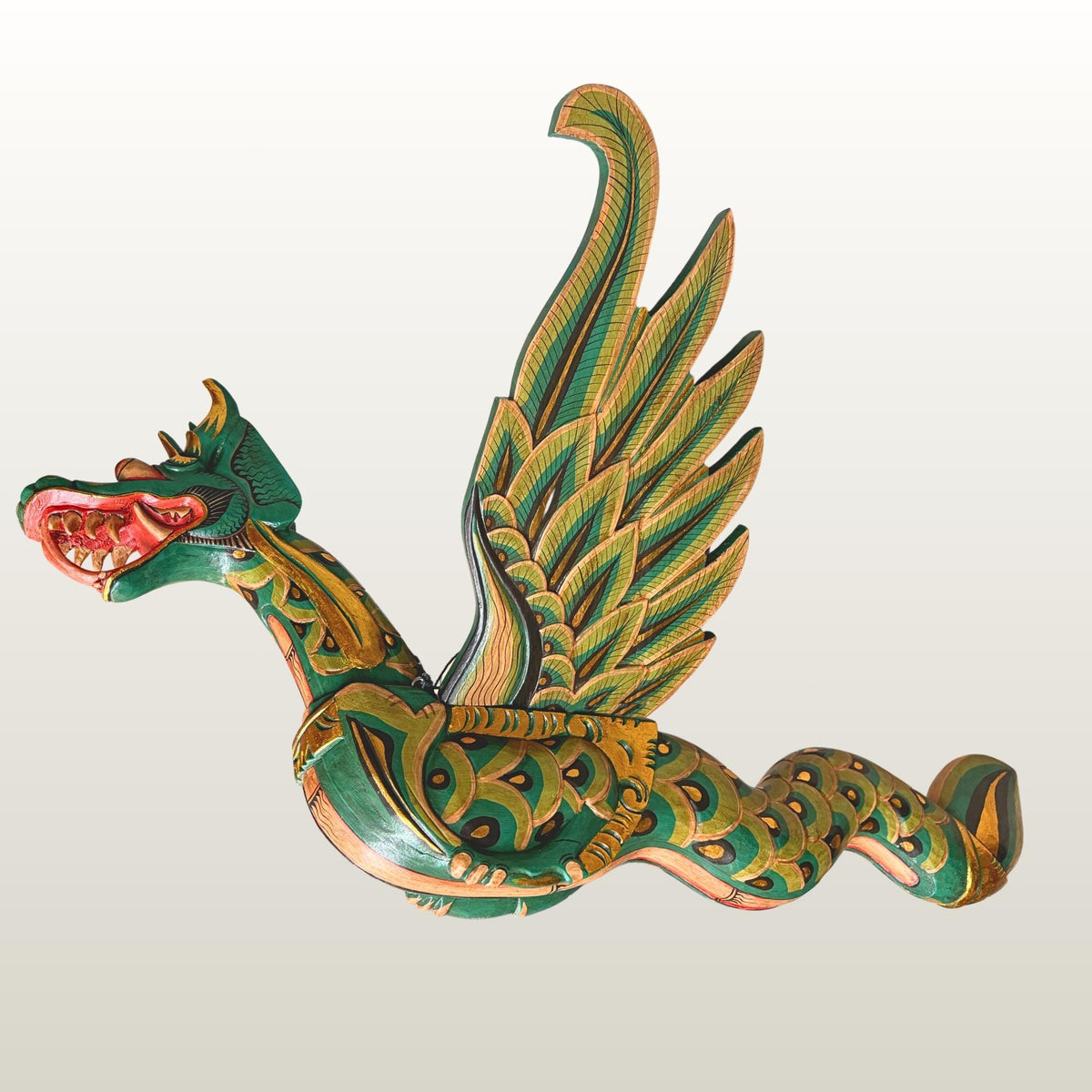 Huge Bali Winged Dragon Naga Flying Mobile Demon Chaser Balinese folk Art 42"
