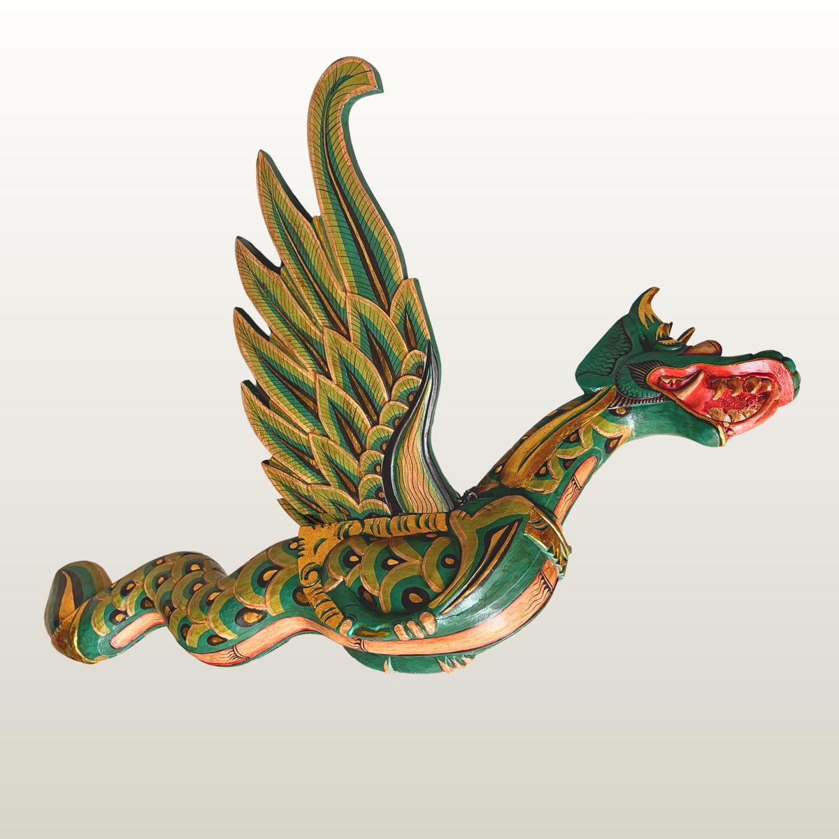 Huge Bali Winged Dragon Naga Flying Mobile Demon Chaser Balinese folk Art 42"