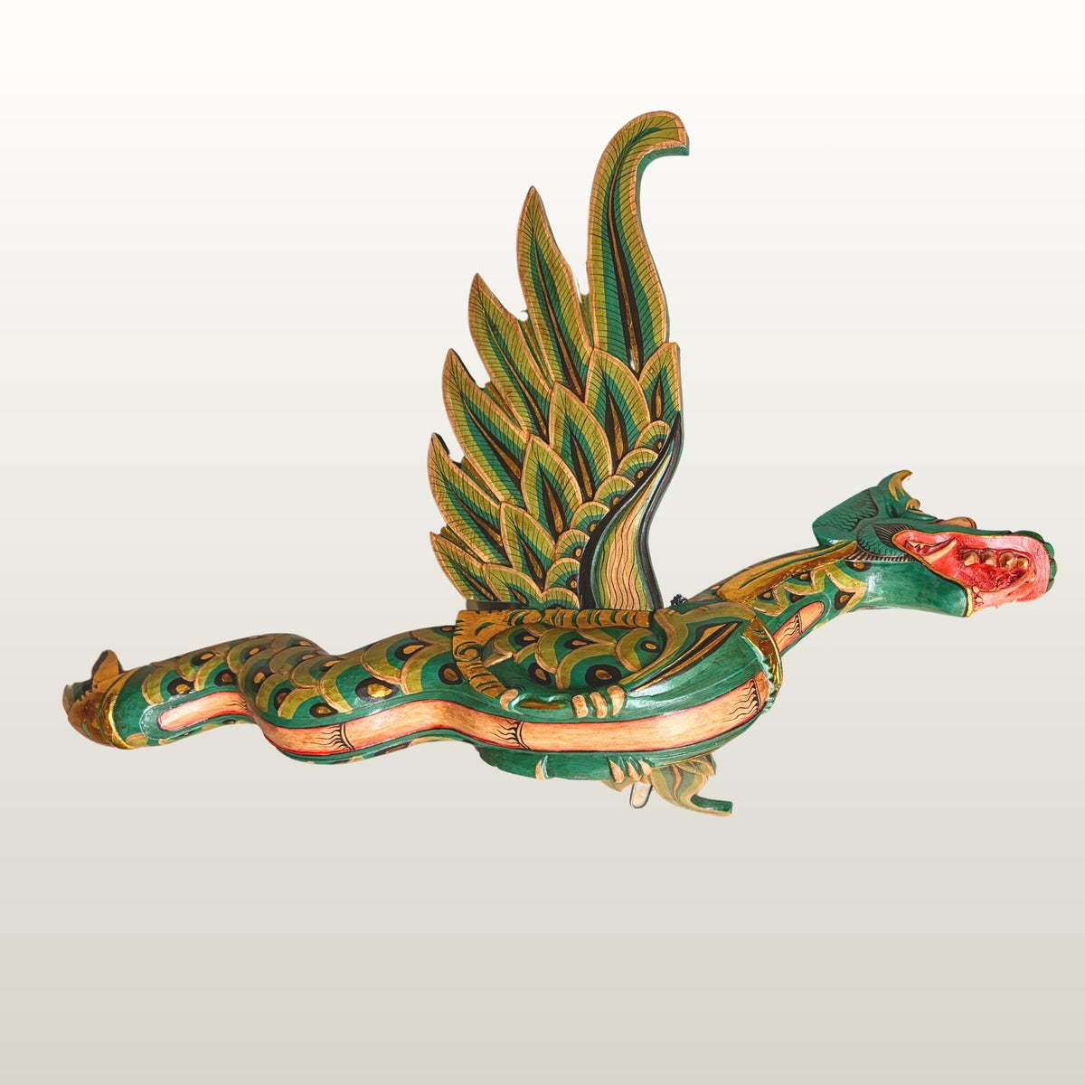 Huge Bali Winged Dragon Naga Flying Mobile Demon Chaser Balinese folk Art 42"