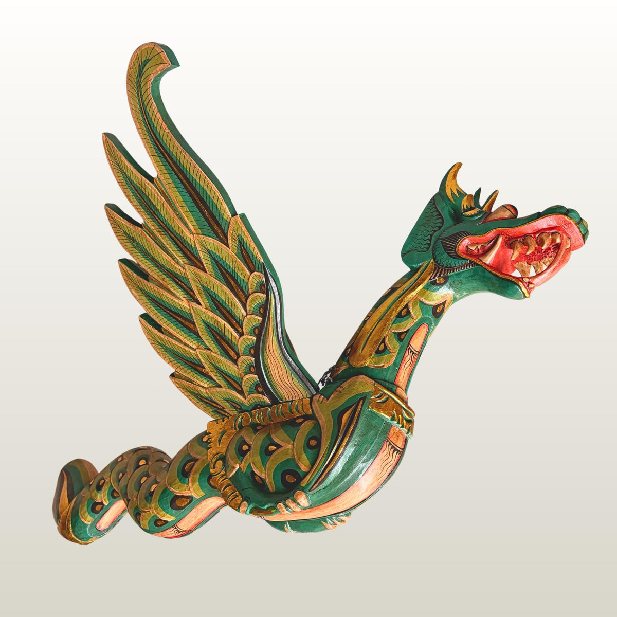 Huge Bali Winged Dragon Naga Flying Mobile Demon Chaser Balinese folk Art 42"