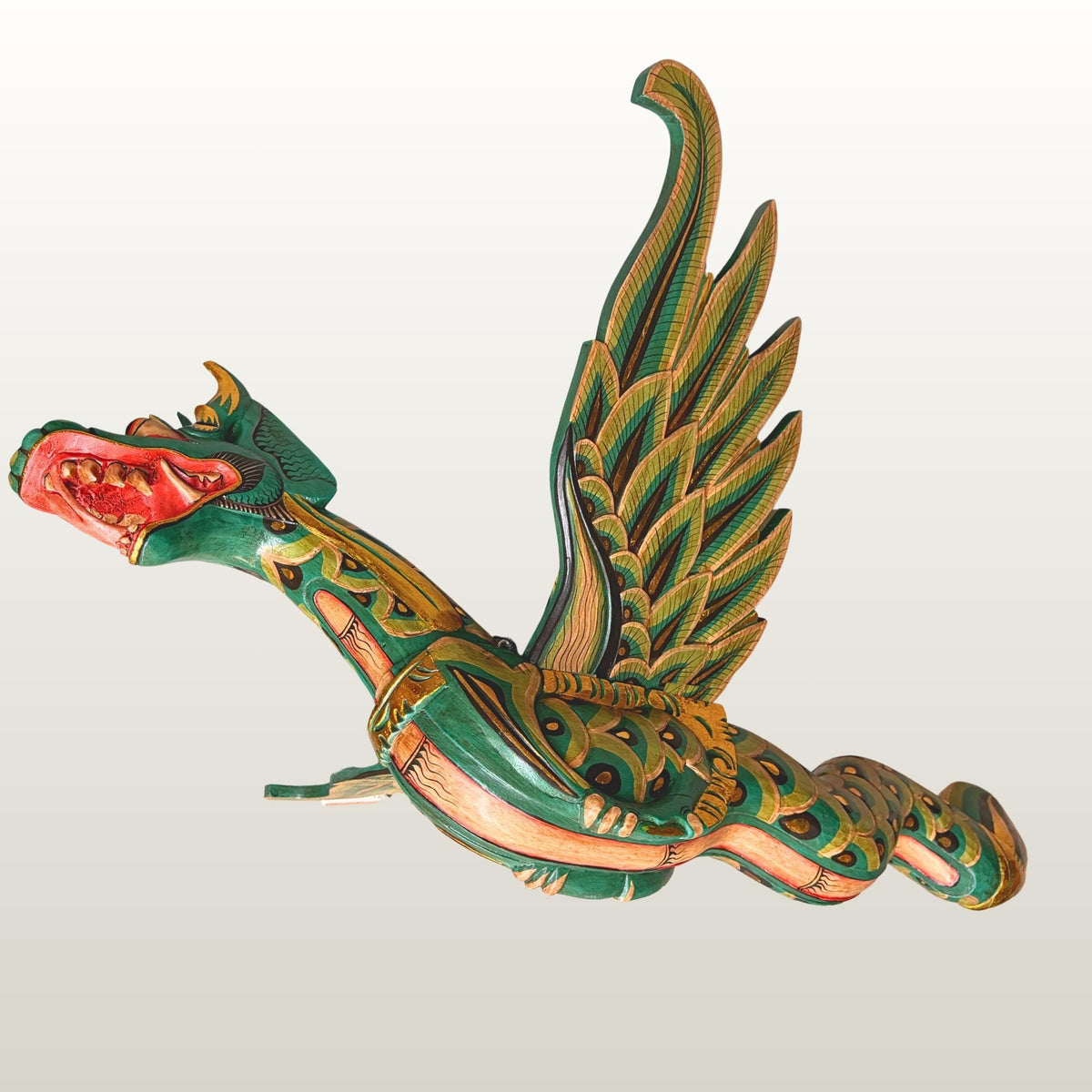 Huge Bali Winged Dragon Naga Flying Mobile Demon Chaser Balinese folk Art 42"