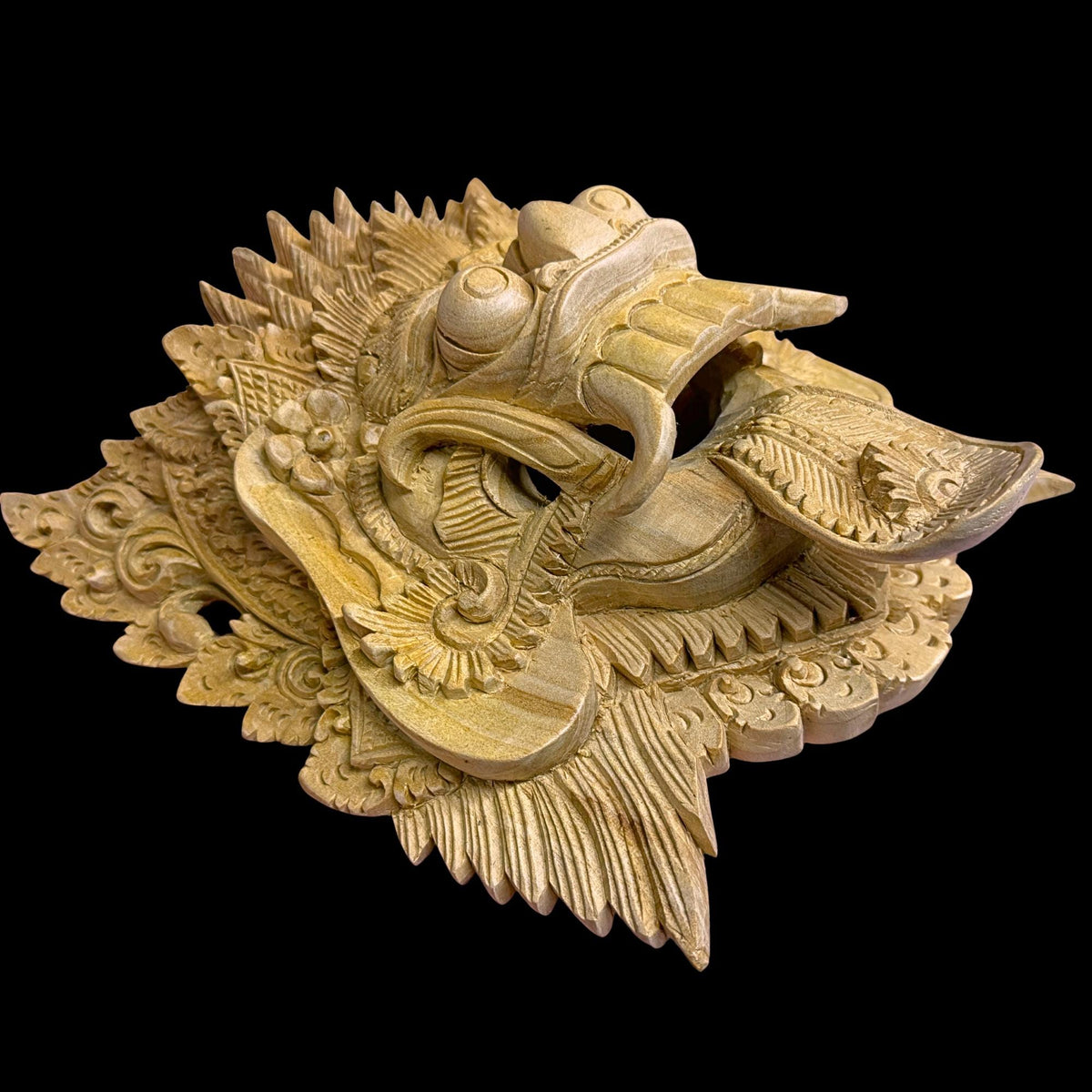 Balinese Rangda Demon Queen Mask, Hand Carved Wood Bali Art