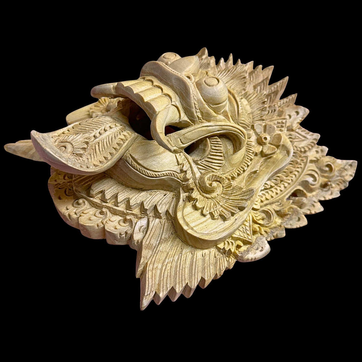 Balinese Rangda Demon Queen Mask, Hand Carved Wood Bali Art