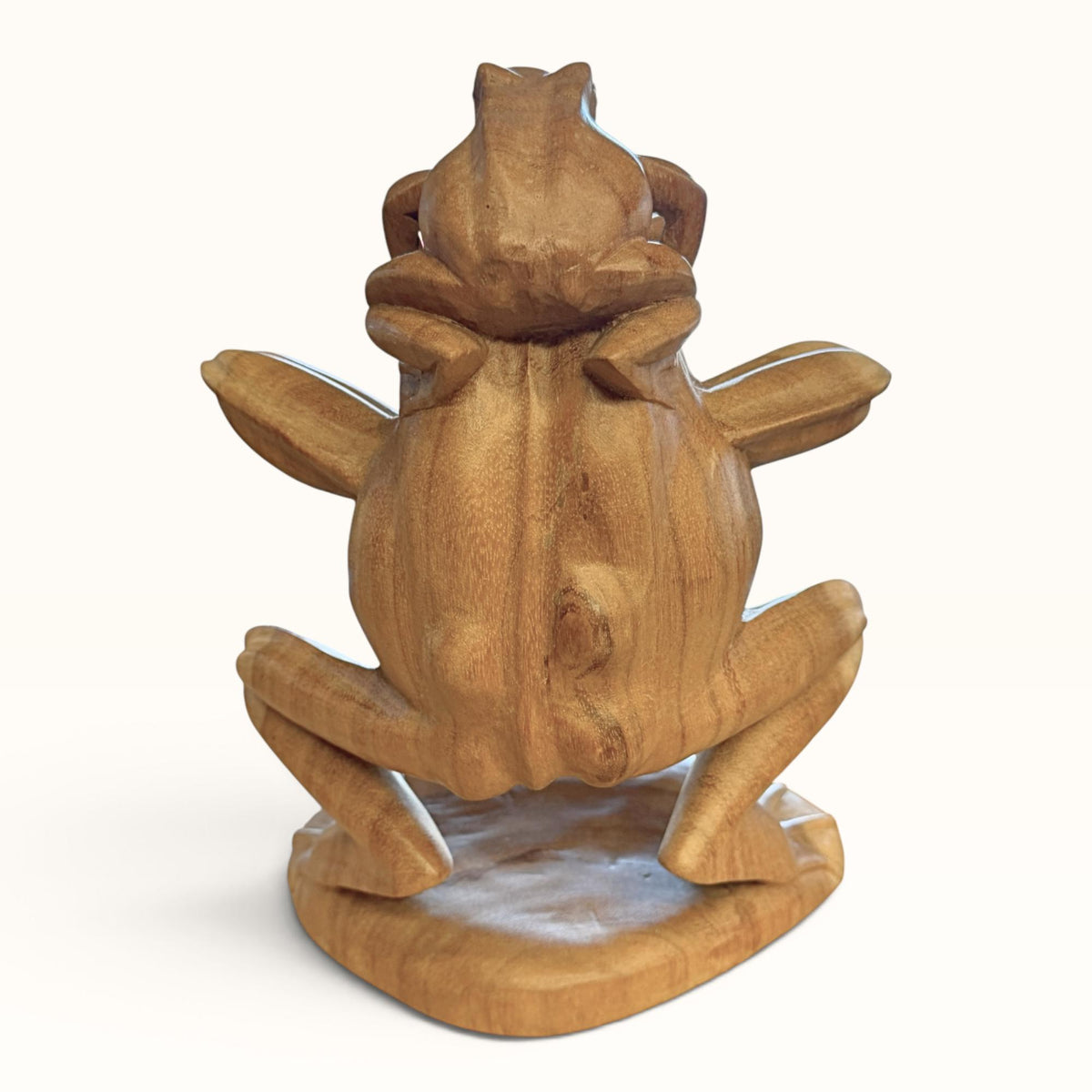 Vintage Balinese Frog with Baby Sculpture, Traditional Balinese Style  Art Wood Carving