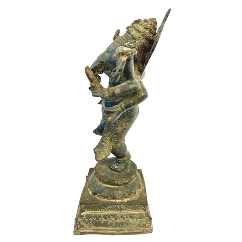 Dancing Ganesha Murti Statue Remover of Obstacles Cast Bronze Bali Hindu Art Sculpture