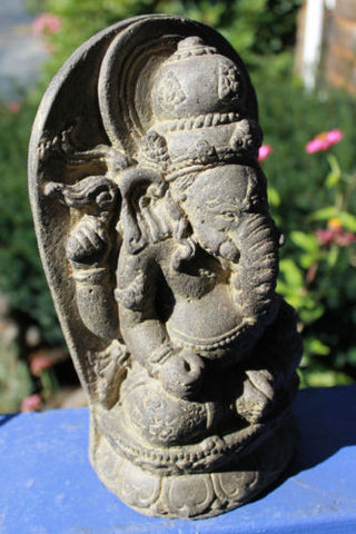 Balinese Ganesh Garden Statue cast stone Elephant God Sculpture