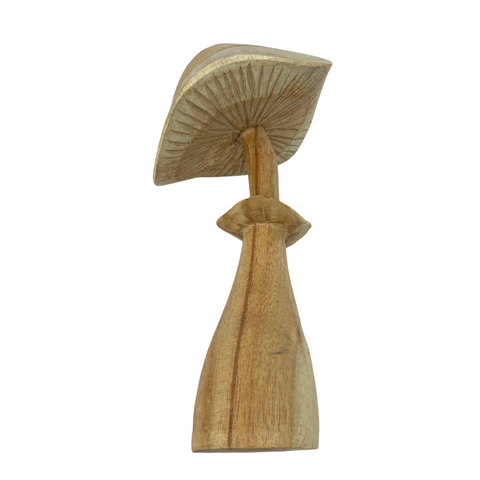 Magic Bali Mushroom statues Set of 3 toadstool hand carved Fungi Fungus Wood carving sculpture