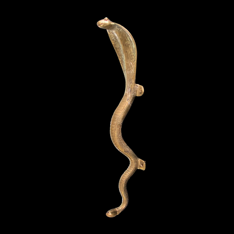 Bronze Snake Hooded Cobra Striking Serpent Door Handle Pull handmade Bali Art