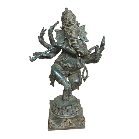 Nataraja Ganesh Bronze Statue Elephant God Handmade Lost wax cast Bali Art