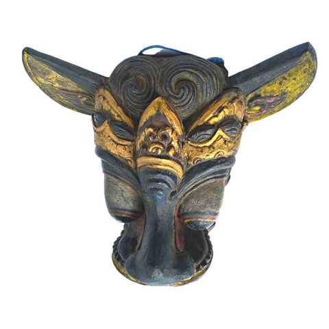 Old Balinese Mask Barong Singa Topeng Hand Carved wood Bali FOLK ART Indonesian