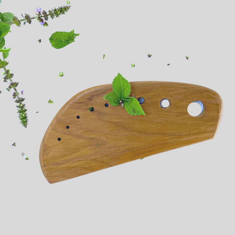 Herb Stripper Teak Wood herb & leaf scraper Handcrafted Kitchen tool Utensil
