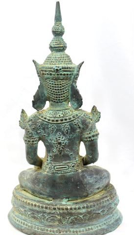 Seated Dhyana Buddha Bronze Statue Handmade Lost Wax Cast sculpture - Acadia World Traders