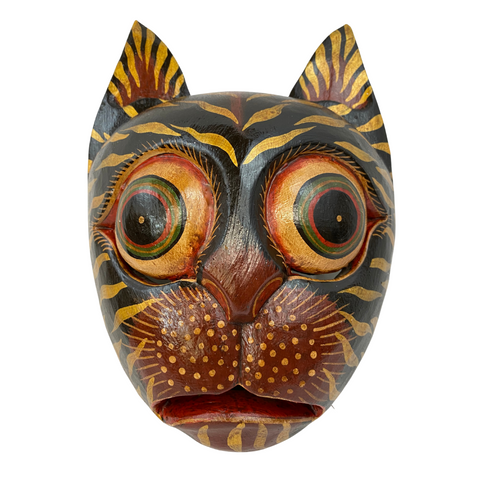 Balinese tiger Cat Feline Drama Mask Black Kitty Scaredy-cat 