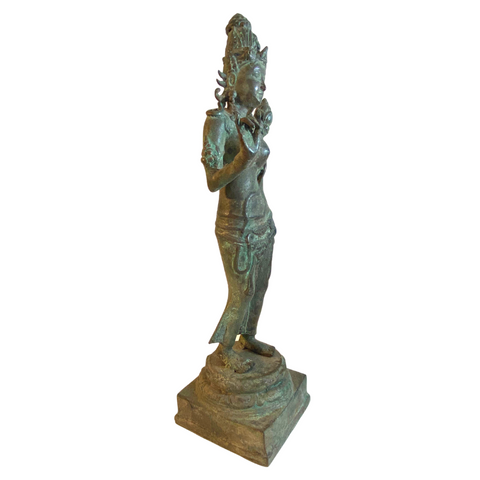 Balinese Lakshmi Murti Goddess Statue Dewi Tara Bronze Bali Hindu Art Sculpture