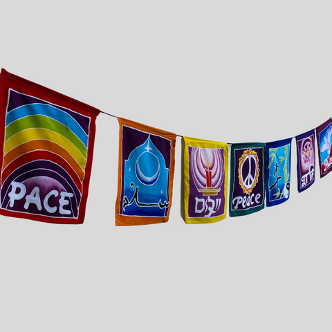 World Peace Prayer Garden Flag banner Diversity Rainbow - Acadia World Traders