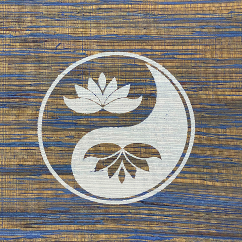 Yin Yang Positive Affirmation Wall Hanging Banner Blue Wall Art Boho Decor