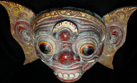 Balinese Mask Rawana Demon King Hand Carved - Acadia World Traders