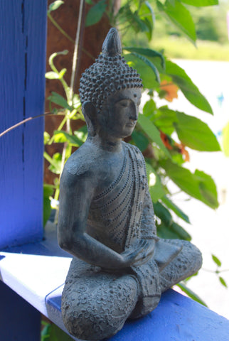 Enlightened Buddha Meditating Garden Statue - Acadia World Traders
