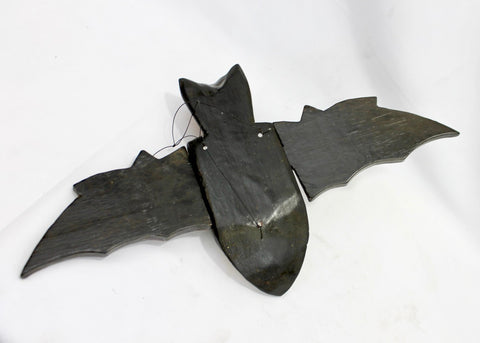 flying Black Bat Mobile Balinese Spirit Chaser hand carved wood Bali Art - Acadia World Traders