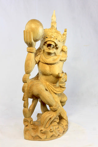 Balinese Hanuman Monkey God Sculpture Ramayana Bali Art hand Carved Wood Statue