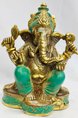 Bronze Ganesha Statue God Remover of Obstacles - Acadia World Traders