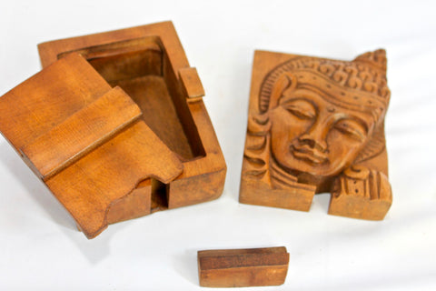 Serene Buddha secret puzzle Stash Box - Acadia World Traders