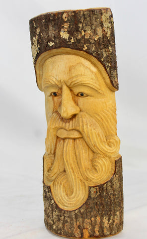Tree Spirit Wizard Mask wall sculpture Handmade Wood carving Bali art 12" - Acadia World Traders