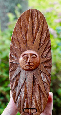Celestial Sunburst Secret puzzle Box Stash Trinket carved suar wood - Acadia World Traders