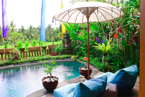 Balinese garden Umbrella Sun Shade Patio Yard Decor